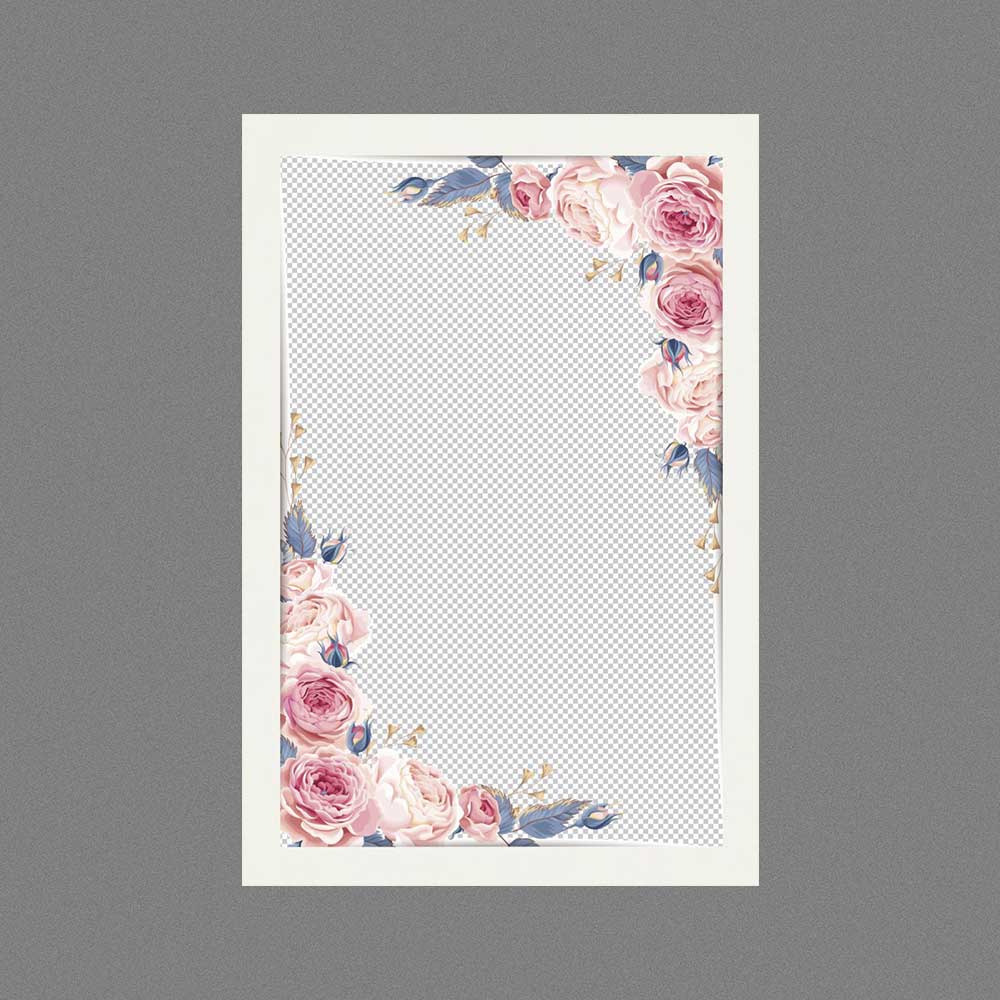 قاب طرح گل png